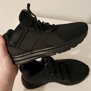 All Black puma sneakers